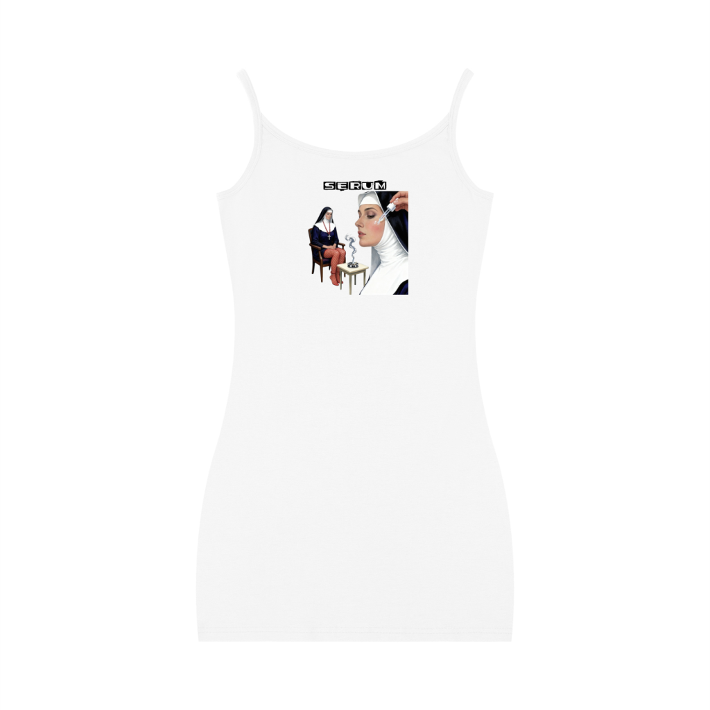 Clear SERUM white slip dress