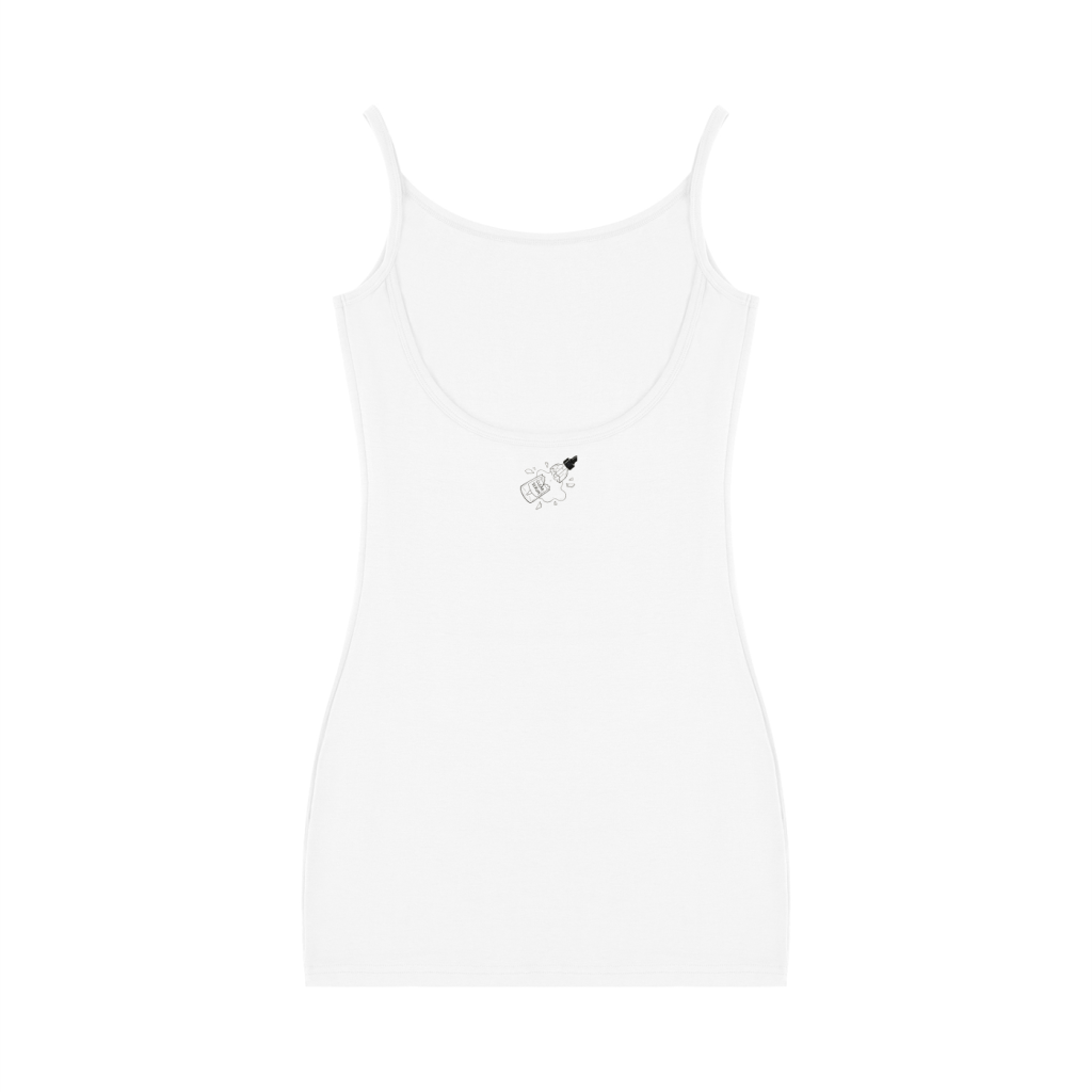 Clear SERUM white slip dress