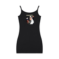 Clear SERUM black slip dress