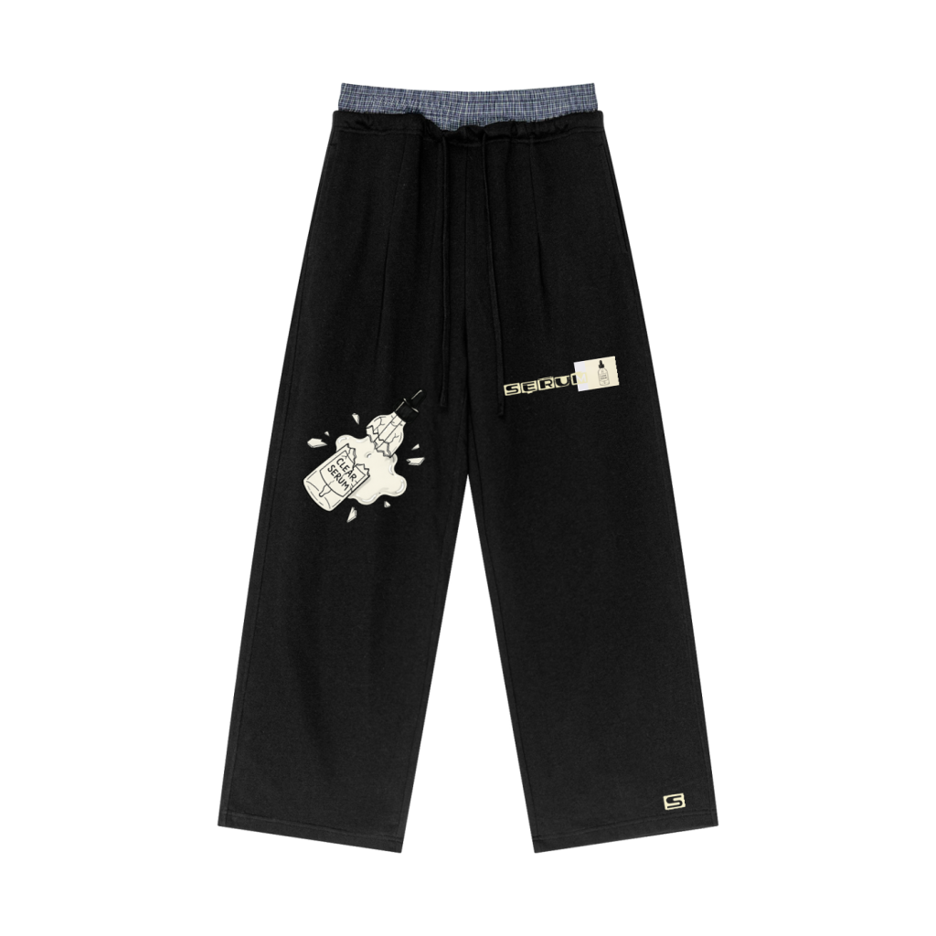 Clear SERUM black contrast sweatpants