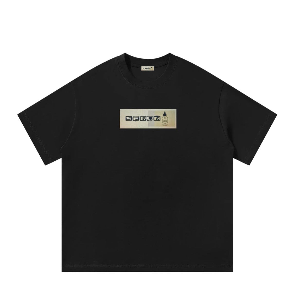 Clear SERUM box logo T-Shirt black