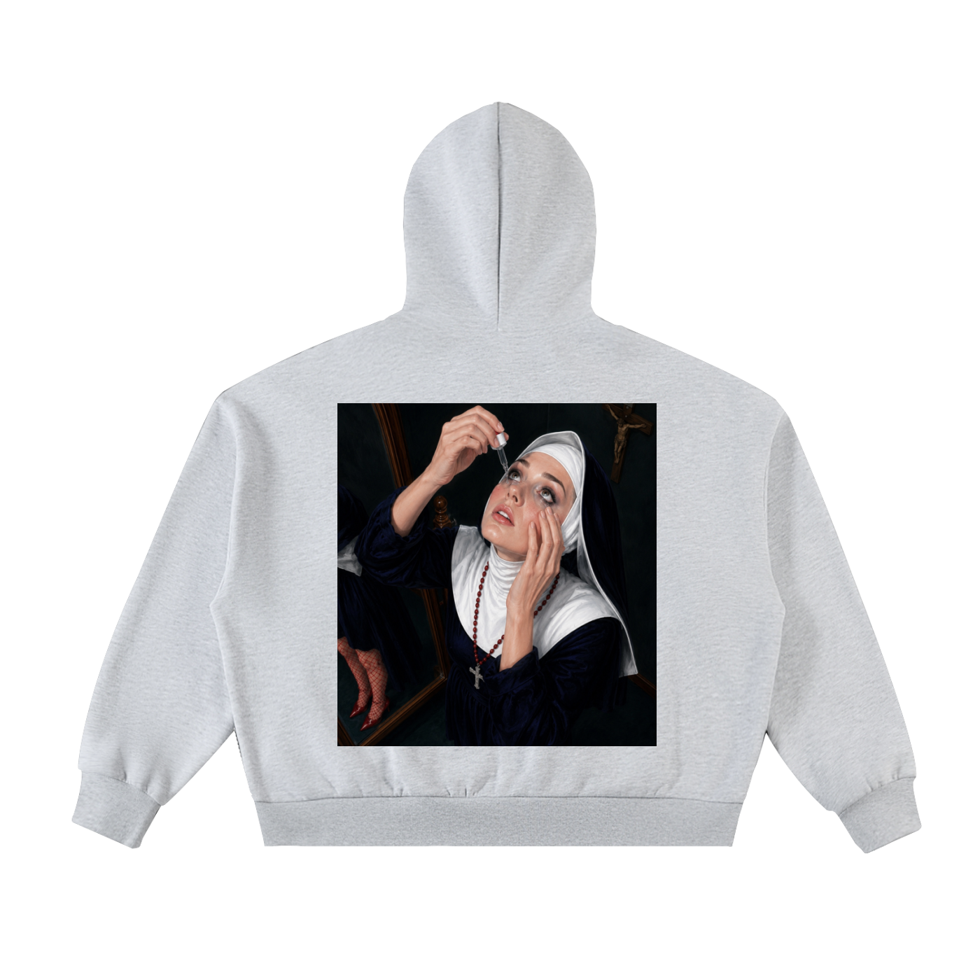 Clear SERUM full zip hoodie grey
