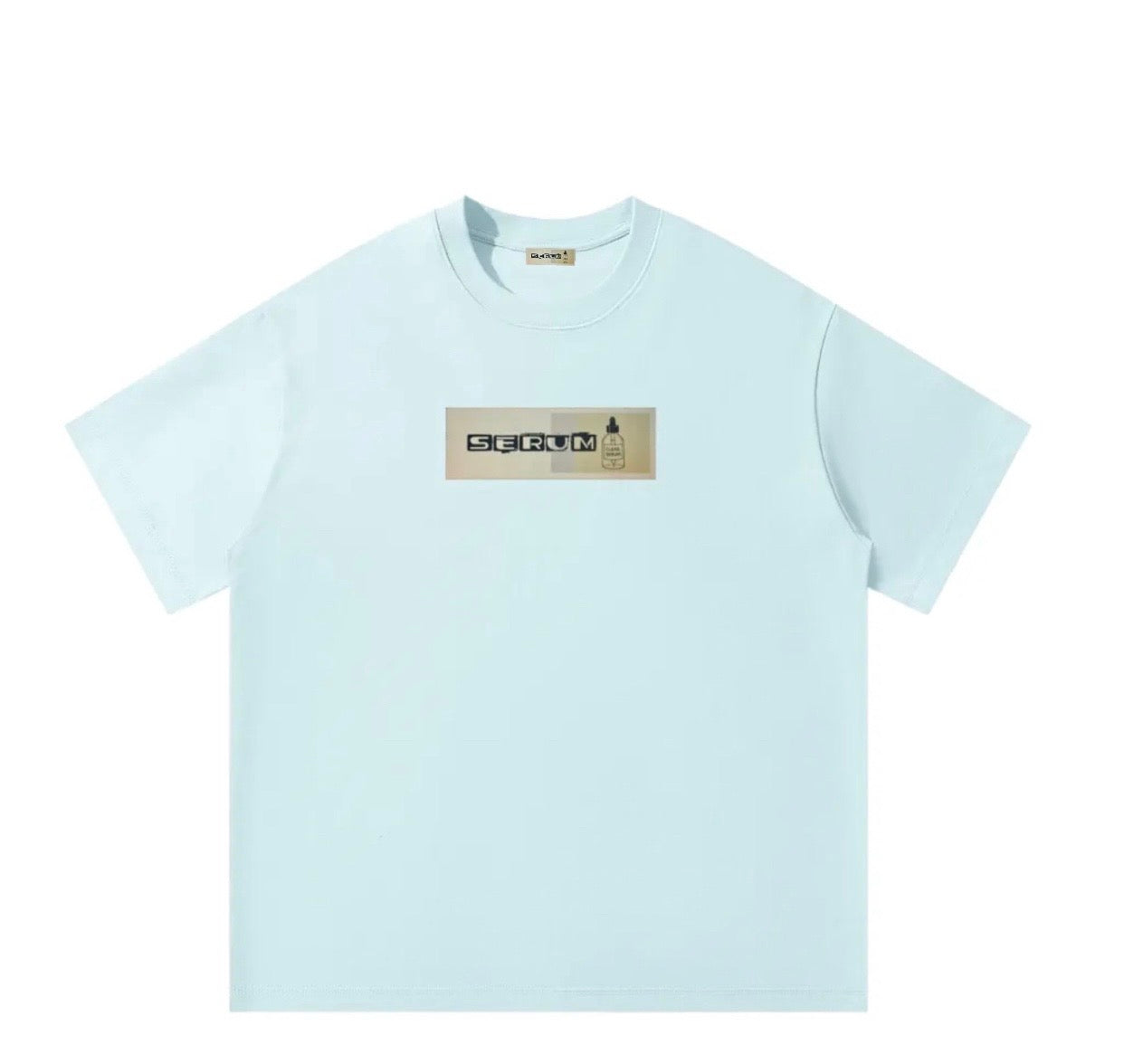Clear SERUM box logo T-Shirt blue
