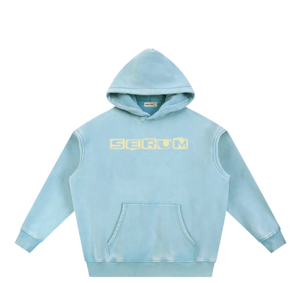 Clear SERUM blue hoodie