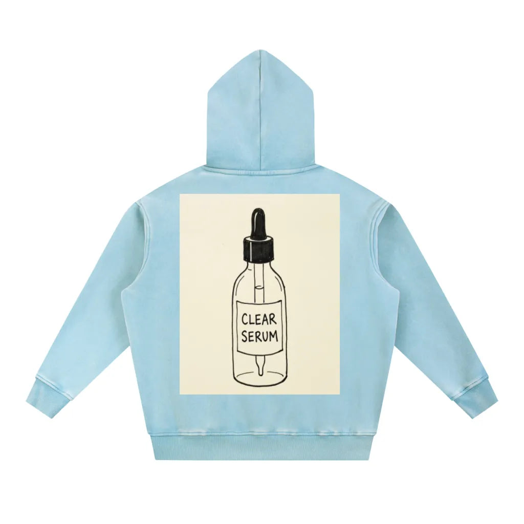 Clear SERUM blue hoodie
