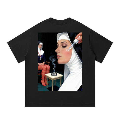 Clear SERUM box logo T-Shirt black