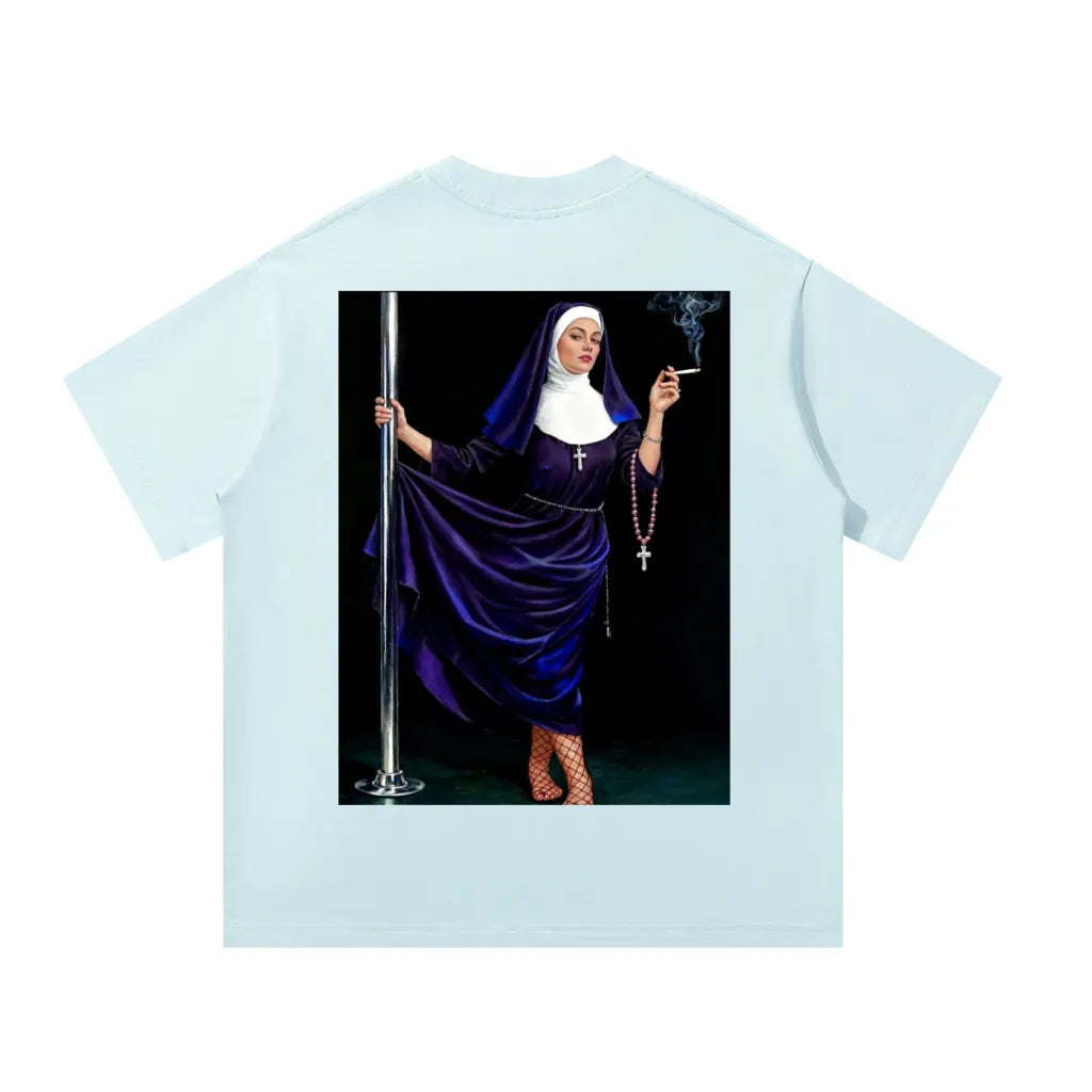 Clear SERUM box logo T-Shirt blue